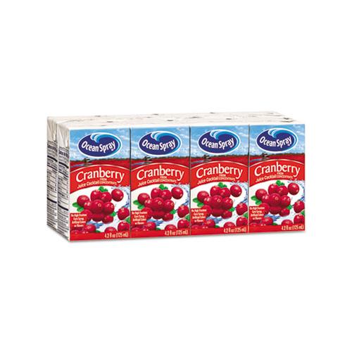 Aseptic Juice Boxes, Cranberry, 4.2oz, 40-carton