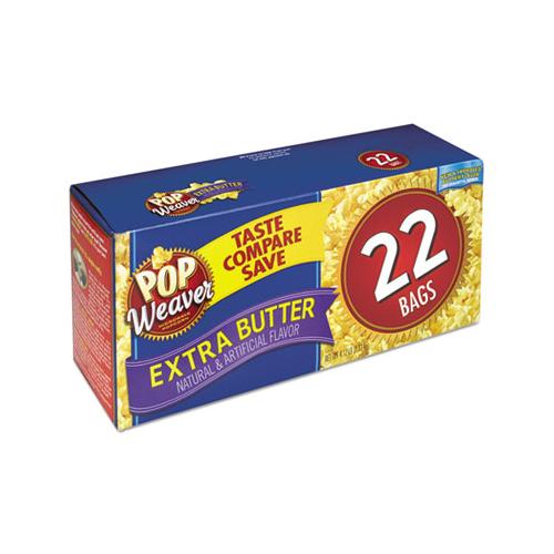 Microwave Popcorn, Extra Butter, 2.5 Oz Bag, 22-box