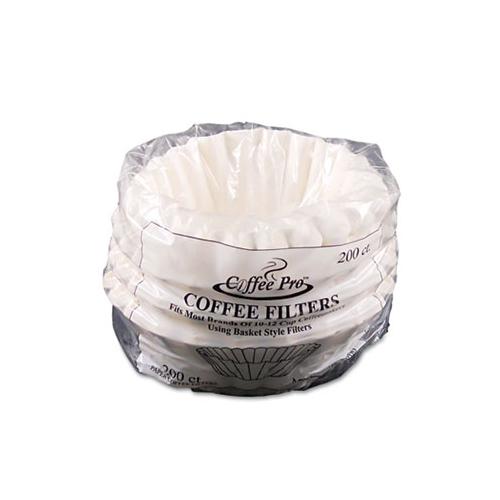 Basket Filters For Drip Coffeemakers, 10 To 12-cups, White, 200 Filters-pack