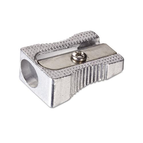 Metal Pencil Sharpener, 0.63" X 1" X 0.38", Metallic Silver, 4-pack