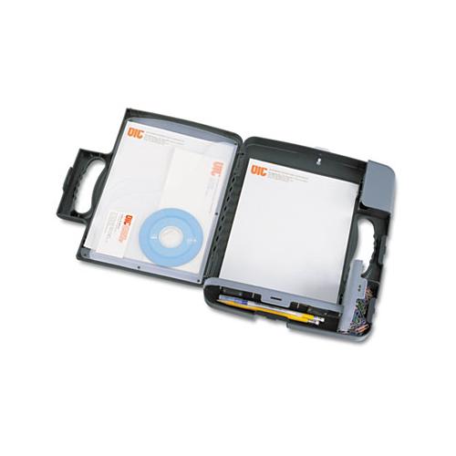 Portable Storage Clipboard Case, 3-4" Capacity, Holds 9w X 12h, Charcoal