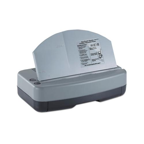 Electric 2-3 Hole Adjustable Eco-punch, 9-32" Hole Diameter, Black-gray-green