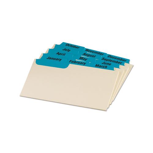 Manila Index Card Guides With Laminated Tabs, 1-3-cut Top Tab, January To December, 3 X 5, Manila, 12-set