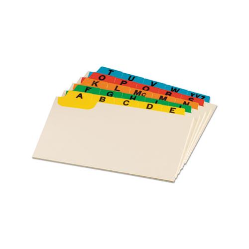 Manila Index Card Guides With Laminated Tabs, 1-5-cut Top Tab, A To Z, 3 X 5, Manila, 25-set
