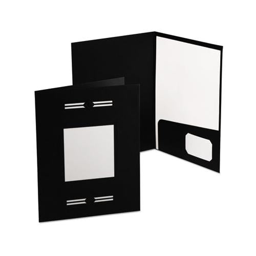 Imperial Series Laserview Business Portfolio, Premium Paper, Black, 10-pack