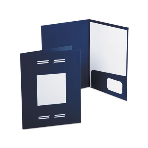 Imperial Series Laserview Business Portfolio, Premium Paper, Blue, 10-pack
