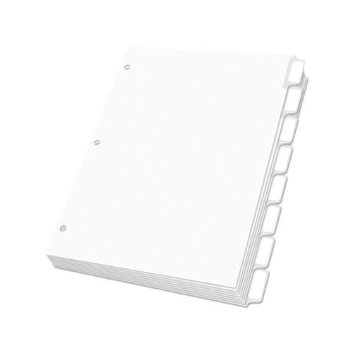 Custom Label Tab Dividers With Self-adhesive Tab Labels, 8-tab, 11 X 8.5, White, 5 Sets