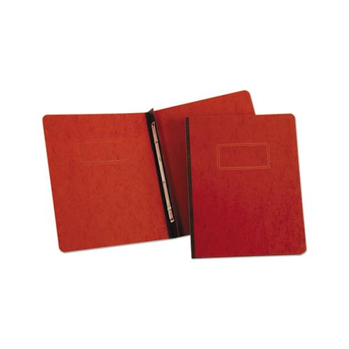 Pressguard Coated Report Cover, Prong Clip, Letter, 3" Capacity, Red