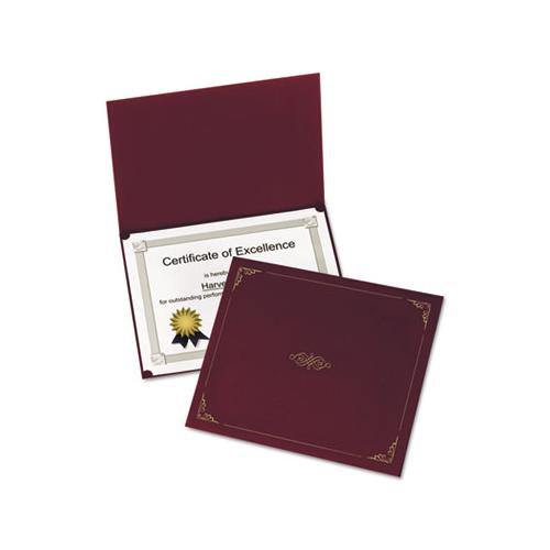 Certificate Holder, 11 1-4 X 8 3-4, Burgundy, 5-pack