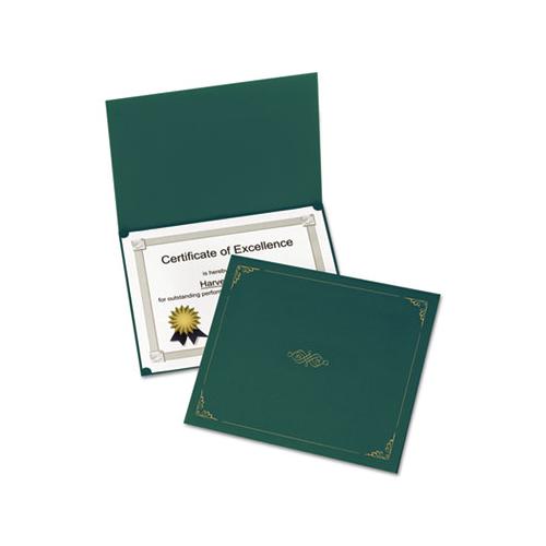 Certificate Holder, 11 1-4 X 8 3-4, Green, 5-pack