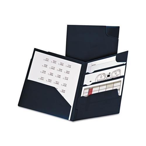 Divide It Up Four-pocket Poly Folder, 11 X 8-1-2, Navy