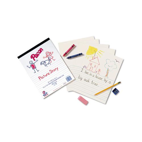 Multi-program Picture Story Paper, 16 Lb, 1-2" Long Rule, One-sided, 9 X 12, 500-pack