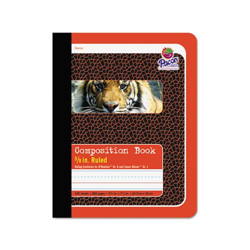 Composition Book, Pitman Rule, Red Cover, 9.75 X 7.5, 100 Sheets