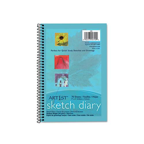 Art1st Sketch Diary, Unruled, 9 X 6, White, 70 Sheets