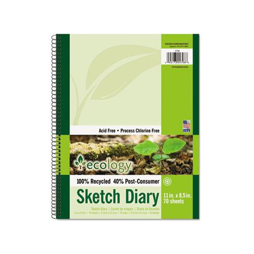 Ecology Sketch Diary, 60 Lb, 11 X 8.5, White, 70 Sheets