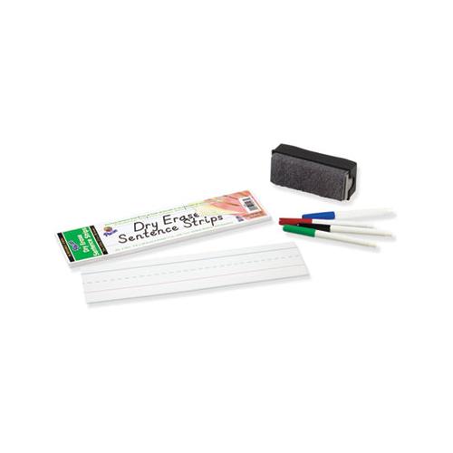 Dry Erase Sentence Strips, 12 X 3, White, 30 Per Pack