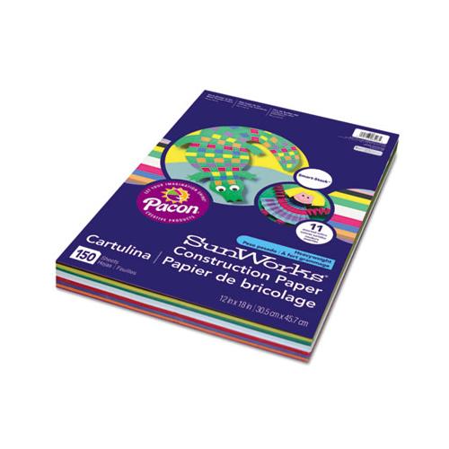 Construction Paper Smart-stack, 58lb, 12 X 18, Assorted, 150-pack