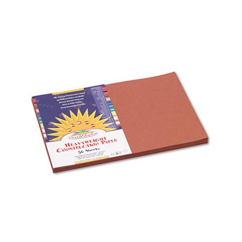 Construction Paper, 58lb, 12 X 18, Brown, 50-pack