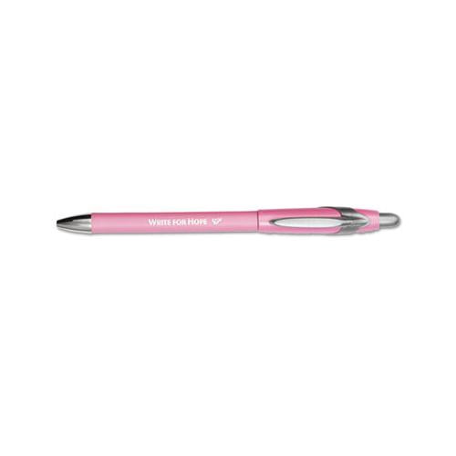 Flexgrip Elite Write For Hope Retractable Ballpoint Pen, 1mm, Black Ink-pack Barrel, Dozen
