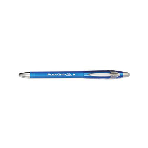 Flexgrip Elite Retractable Ballpoint Pen, Medium 1mm, Blue Ink-barrel, Dozen