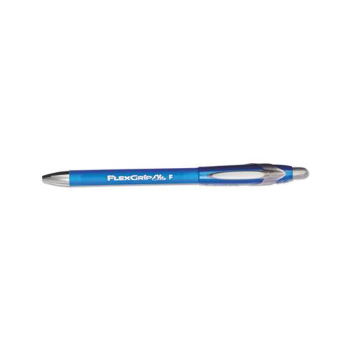 Flexgrip Elite Retractable Ballpoint Pen, Fine 0.8mm, Blue Ink-barrel, Dozen