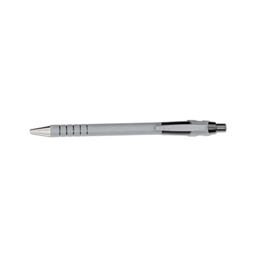 Flexgrip Ultra Retractable Ballpoint Pen, 0.8mm, Black Ink, Gray-black Barrel, Dozen