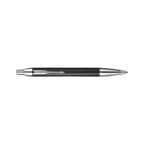 Im Retractable Ballpoint Pen Gift Box, 0.5mm, Black Ink, Black-chrome Trim Barrel