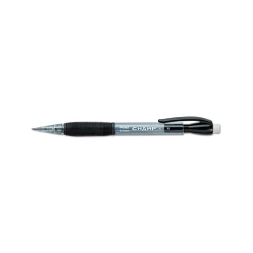 Champ Mechanical Pencil, 0.9 Mm, Hb (#2.5), Black Lead, Translucent Black Barrel, Dozen