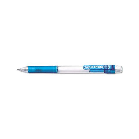 .e-sharp Mechanical Pencil, 0.5 Mm, Hb (#2.5), Black Lead, Sky Blue Barrel, Dozen