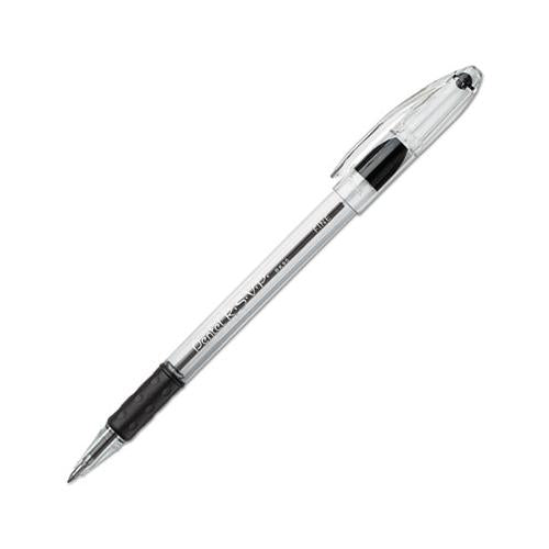 R.s.v.p. Stick Ballpoint Pen Value Pack, 0.7mm, Black Ink, Clear-black Barrel, 24pk