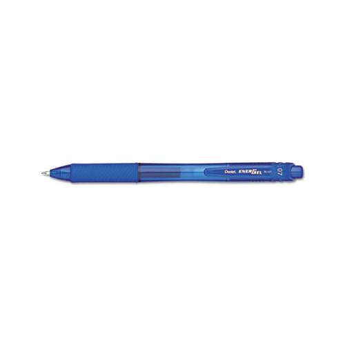 Energel-x Retractable Gel Pen, 0.7 Mm Metal Tip, Blue Ink-barrel, Dozen