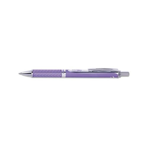 Energel Alloy Rt Retractable Gel Pen, Medium 0.7mm, Violet Ink, Violet Barrel