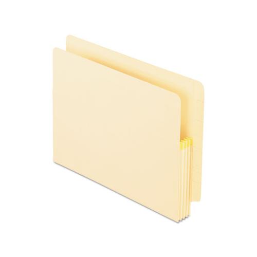 Manila Drop Front Shelf File Pockets, 3.5" Expansion, Letter Size, Manila, 25-box