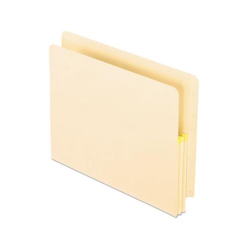 Convertible End Tab File Pockets, 1.75" Expansion, Letter Size, Manila, 25-box