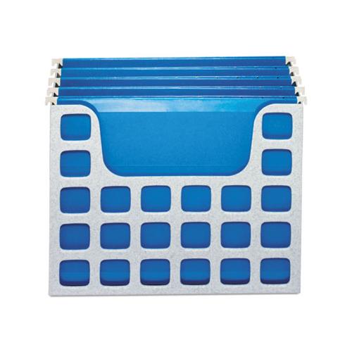Desktop File W-hanging Folders, Letter, Plastic, 12 1-4 X 6 X 9 1-2, Granite