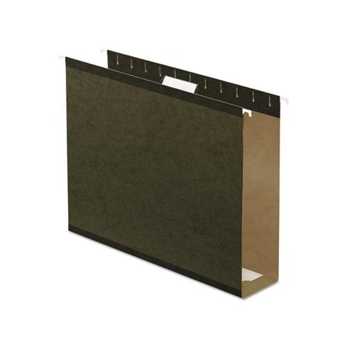 Extra Capacity Reinforced Hanging File Folders With Box Bottom, Letter Size, 1-5-cut Tab, Standard Green, 25-box