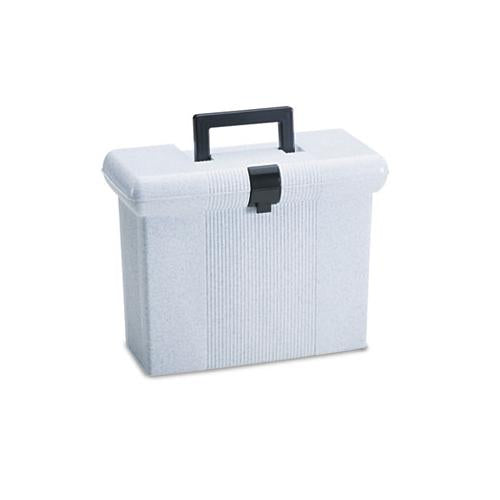 Portable File Boxes, Letter Files, 14.88" X 6.5" X 11.88", Granite