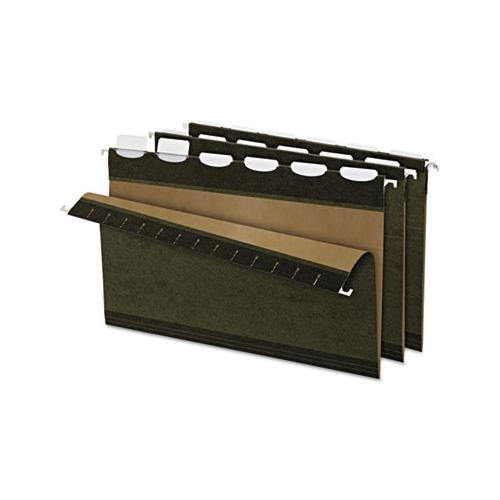 Ready-tab Reinforced Hanging File Folders, Legal Size, 1-6-cut Tab, Standard Green, 25-box