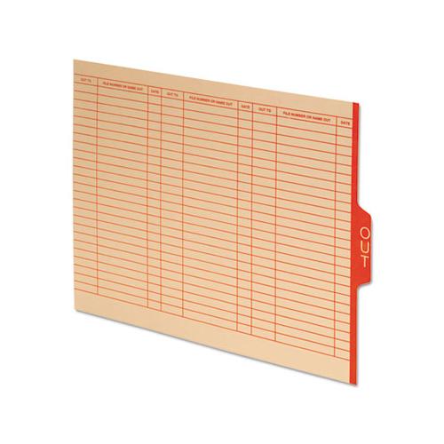 Out Guides With Center Tab, 1-3-cut End Tab, Out, 8.5 X 11, Manila, 100-box