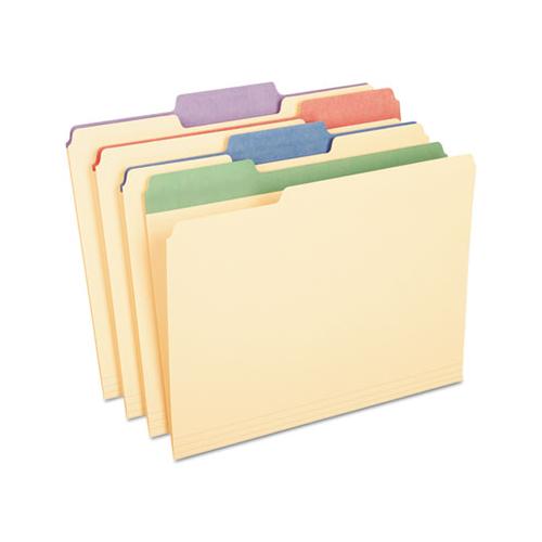 Color Tab File Folders, 1-3-cut Tabs, Letter Size, Manila, 50-box