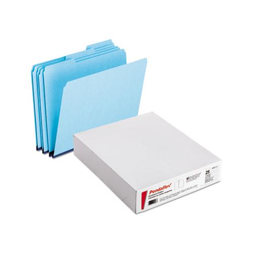 Pressboard Expanding File Folders, 1-3-cut Tabs, Letter Size, Blue, 25-box