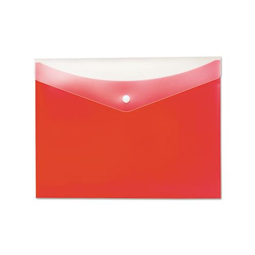 Poly Snap Envelope, Snap Closure, 8.5 X 11, Strawberry