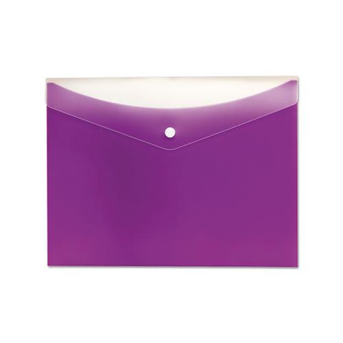 Poly Snap Envelope, Snap Closure, 8.5 X 11, Grape