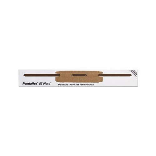 E-z Place Self-adhesive Fasteners, 2" Capacity, 2.88" Center To Center, Brown-white, 48-pack