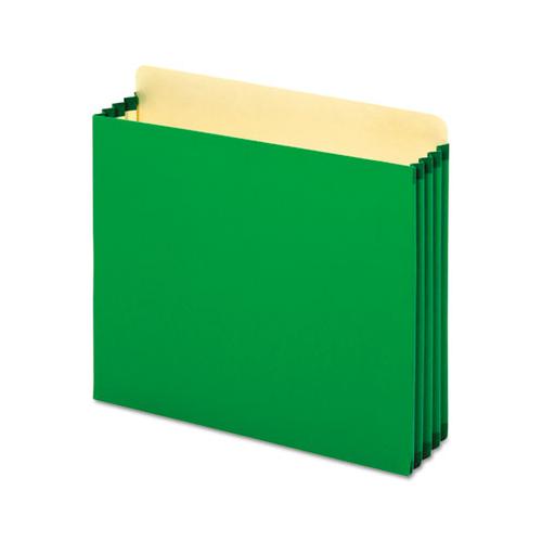 File Cabinet Pockets, 3.5" Expansion, Letter Size, Green, 10-box