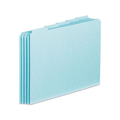 Blank Top Tab File Guides, 1-5-cut Top Tab, Blank, 8.5 X 11, Blue, 100-box