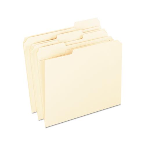 Reinforced Top File Folders, 1-3-cut Tabs, Right Position, Letter Size, Manila, 100-box