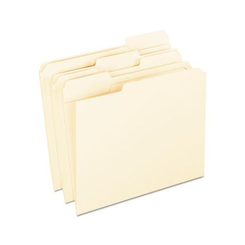 Reinforced Top File Folders, 1-3-cut Tabs, Right Position, Letter Size, Manila, 100-box