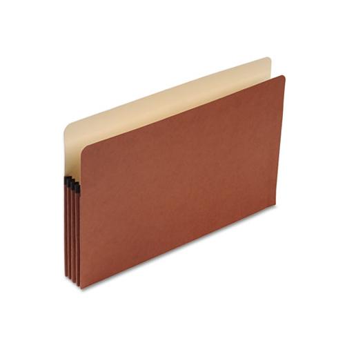 Pocket File, 3.5" Expansion, Legal Size, Red Fiber