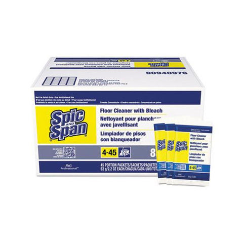 Bleach Floor Cleaner Packets, 2.2oz Packets, 45-carton